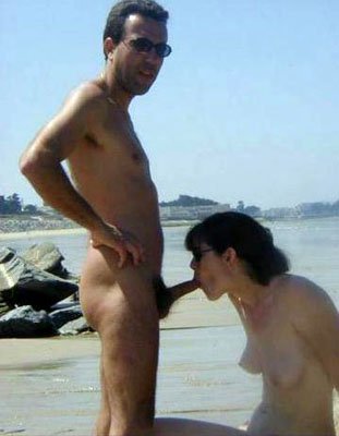 wife sucks black cock at beach